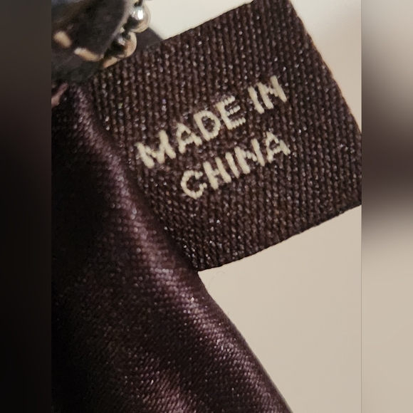 RARE COACH SIGNATURE BEADED WRISTLET Brown and Black Suede Trim - Picture 6 of 9